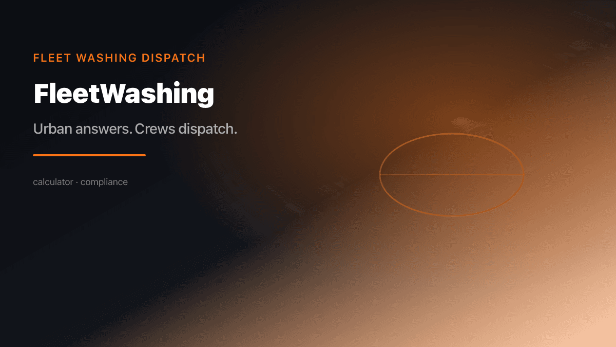 Fleet Washing Dispatch preview