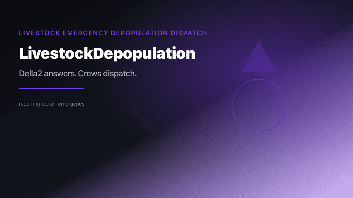 Livestock Depopulation Dispatch preview