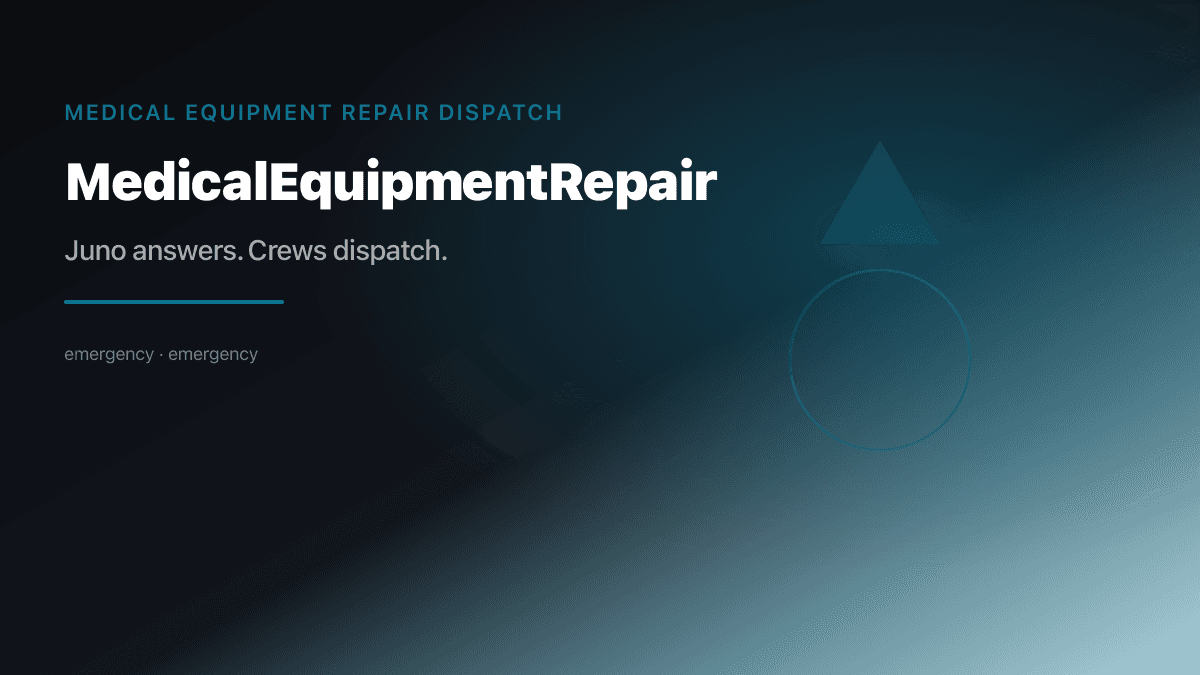 Medical Equipment Repair Dispatch preview